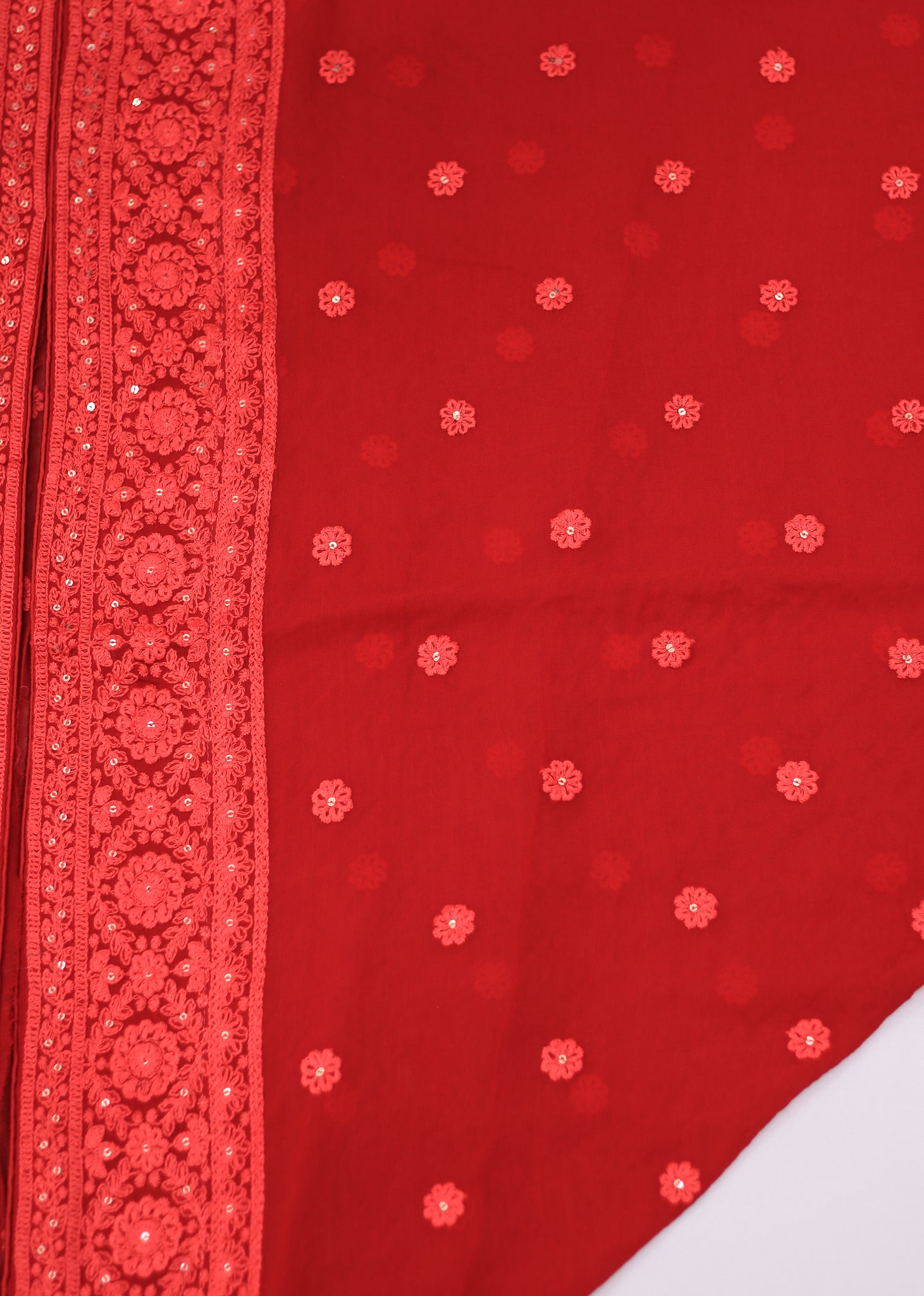 Georgette Chikankari Saree