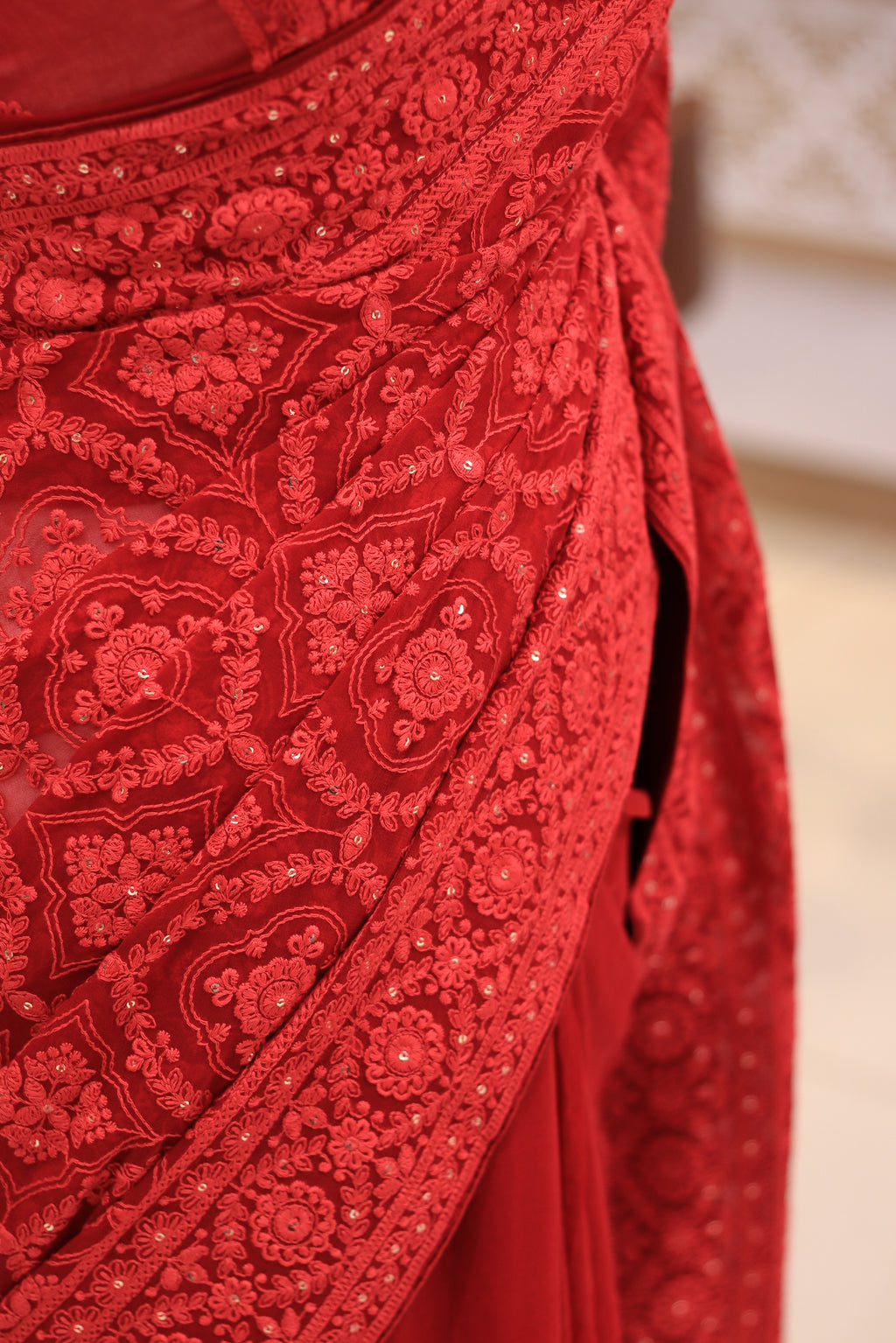 Georgette Chikankari Saree
