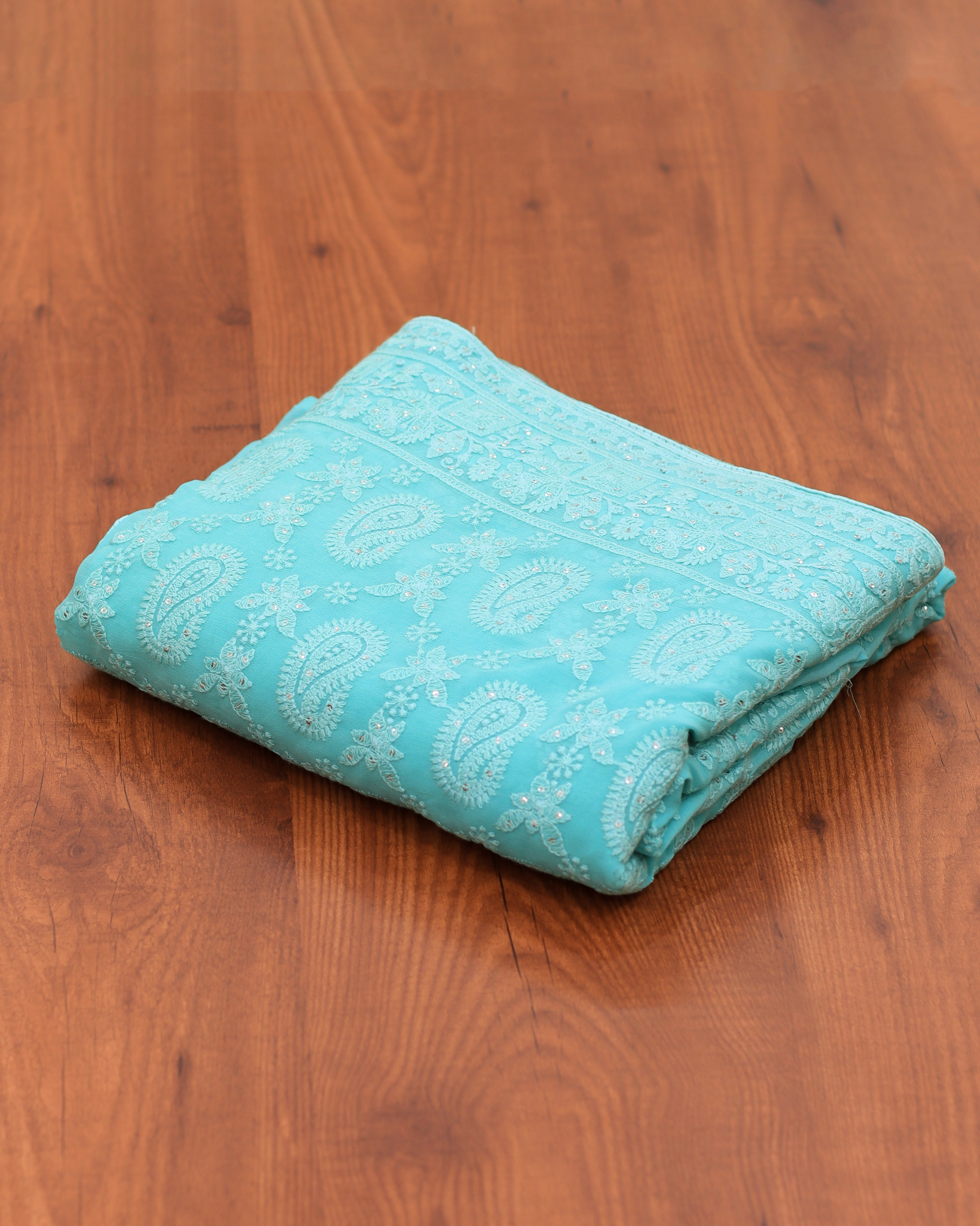 Georgette Chikankari Saree - Mango Design